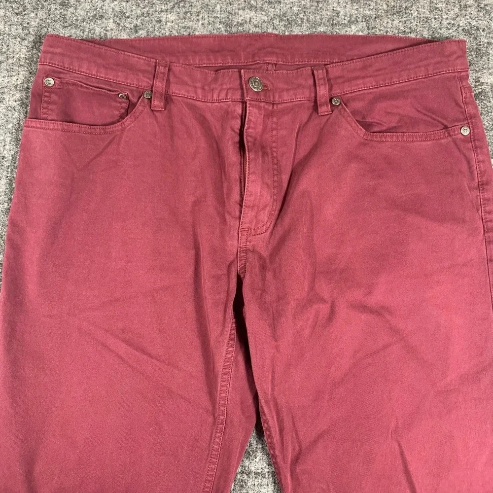 Brooks Brothers‎ Pants Mens 36x32 Red Slim Chino Flat Front Straight Leg Comfort